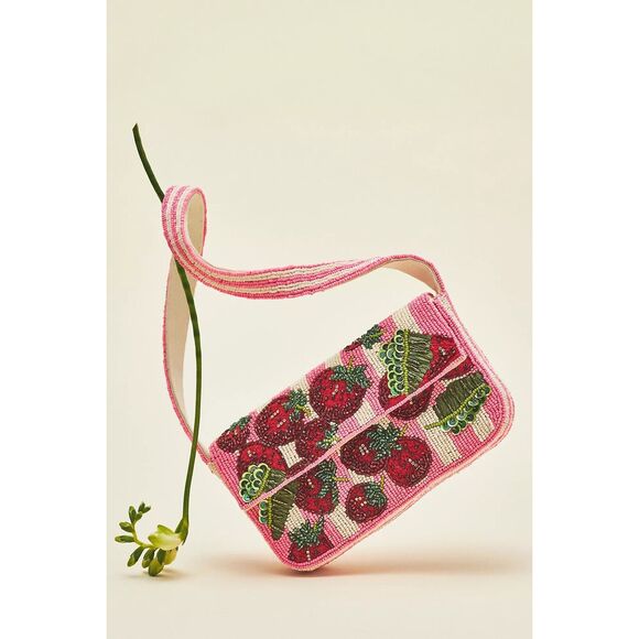 New Anthropologie The Fiona Beaded Bag: Food & Drink Edition - Picture 1 of 9